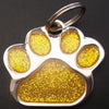Fanduco Pet Tags Gold / S (27mm) Glitter Paw Print Pet ID Tags