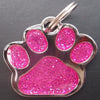 Fanduco Pet Tags Pink / S (27mm) Glitter Paw Print Pet ID Tags