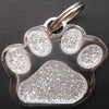 Fanduco Pet Tags Silver / S (27mm) Glitter Paw Print Pet ID Tags
