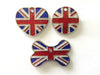 Fanduco Pet Tags Union Jack / 25mm Disc Glitter Country Flag Pet Tags w/ Free Engraving