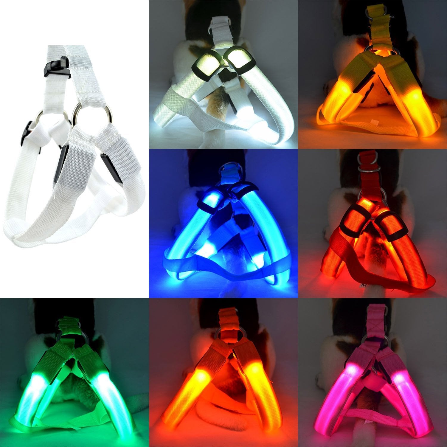 Fanduco Petwear USB Rechargeable LED Pet Harness