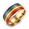 Fanduco Rings 7 / gold Rainbow Pride Ring