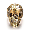 Fanduco Rings 9 / Gold 3D Skull Mesh Ring
