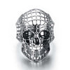 Fanduco Rings 9 / Silver 3D Skull Mesh Ring