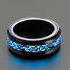 Fanduco Rings Celtic Dragon Blue Glow Ring