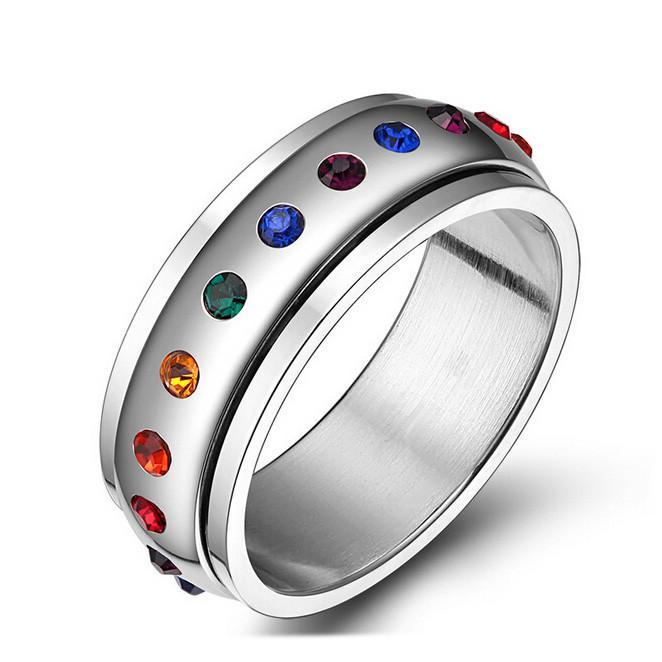 Fanduco Rings Rainbow Spinner Ring