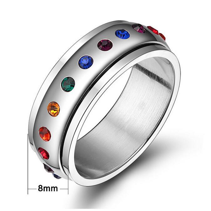 Fanduco Rings Rainbow Spinner Ring