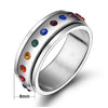 Fanduco Rings Rainbow Spinner Ring