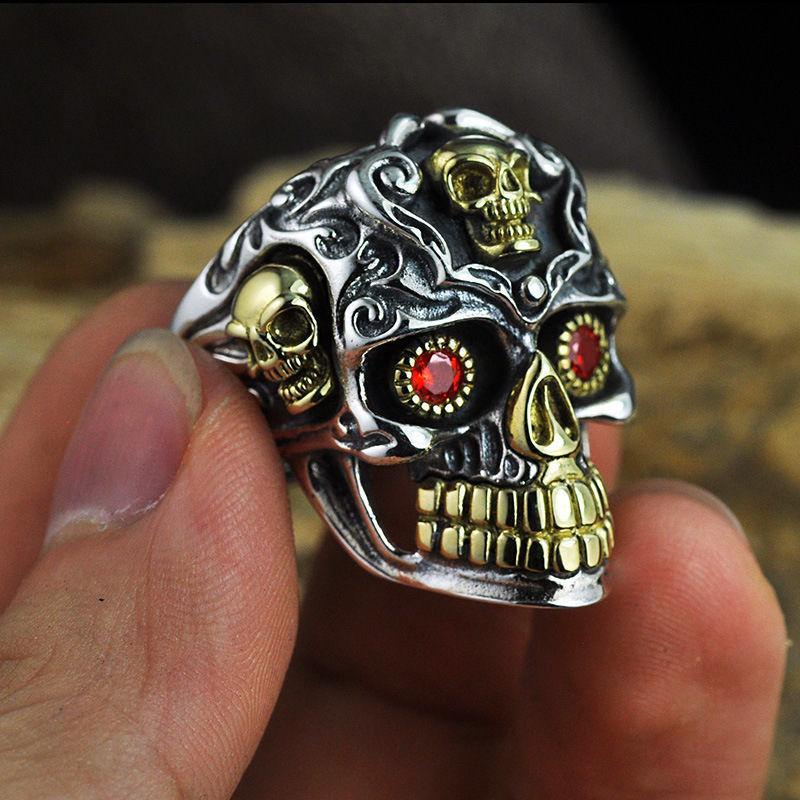 Fanduco Rings Sugar Skull Sterling Silver Ring