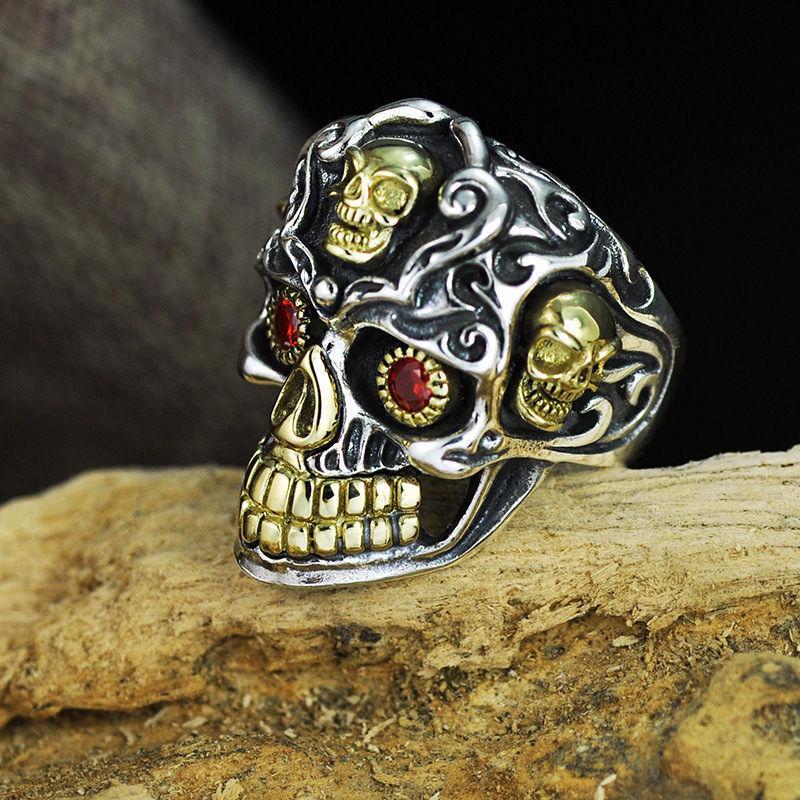 Fanduco Rings Sugar Skull Sterling Silver Ring