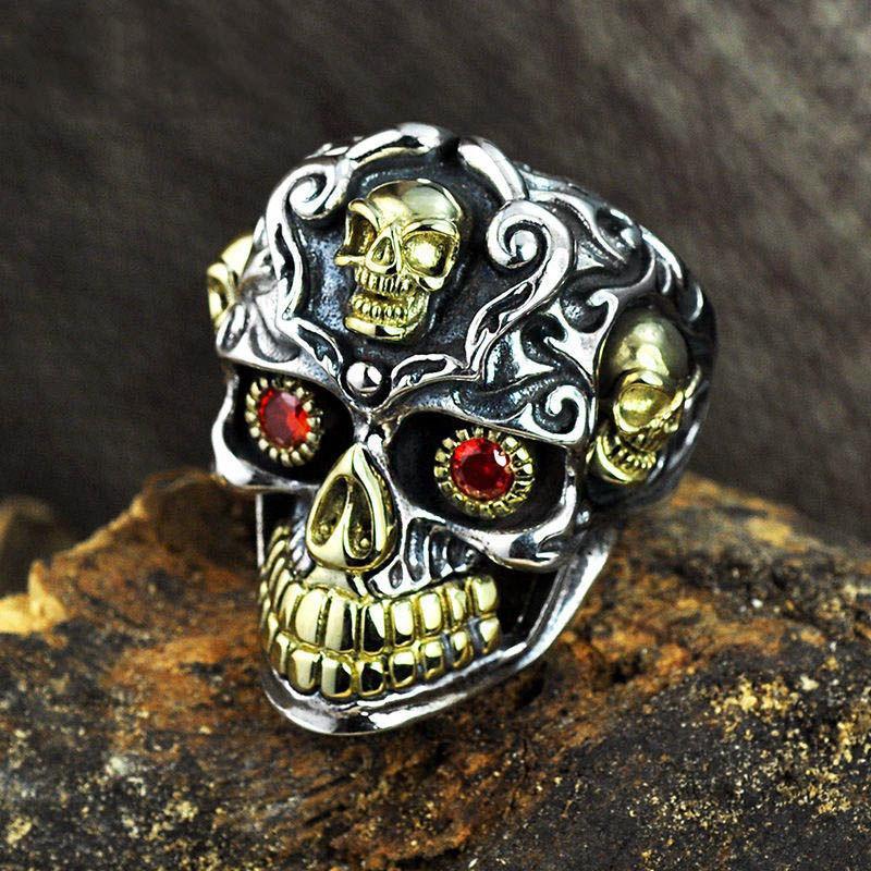 Fanduco Rings Sugar Skull Sterling Silver Ring