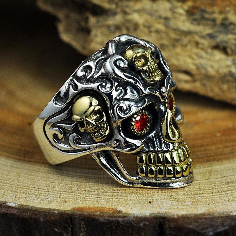 Fanduco Rings Sugar Skull Sterling Silver Ring