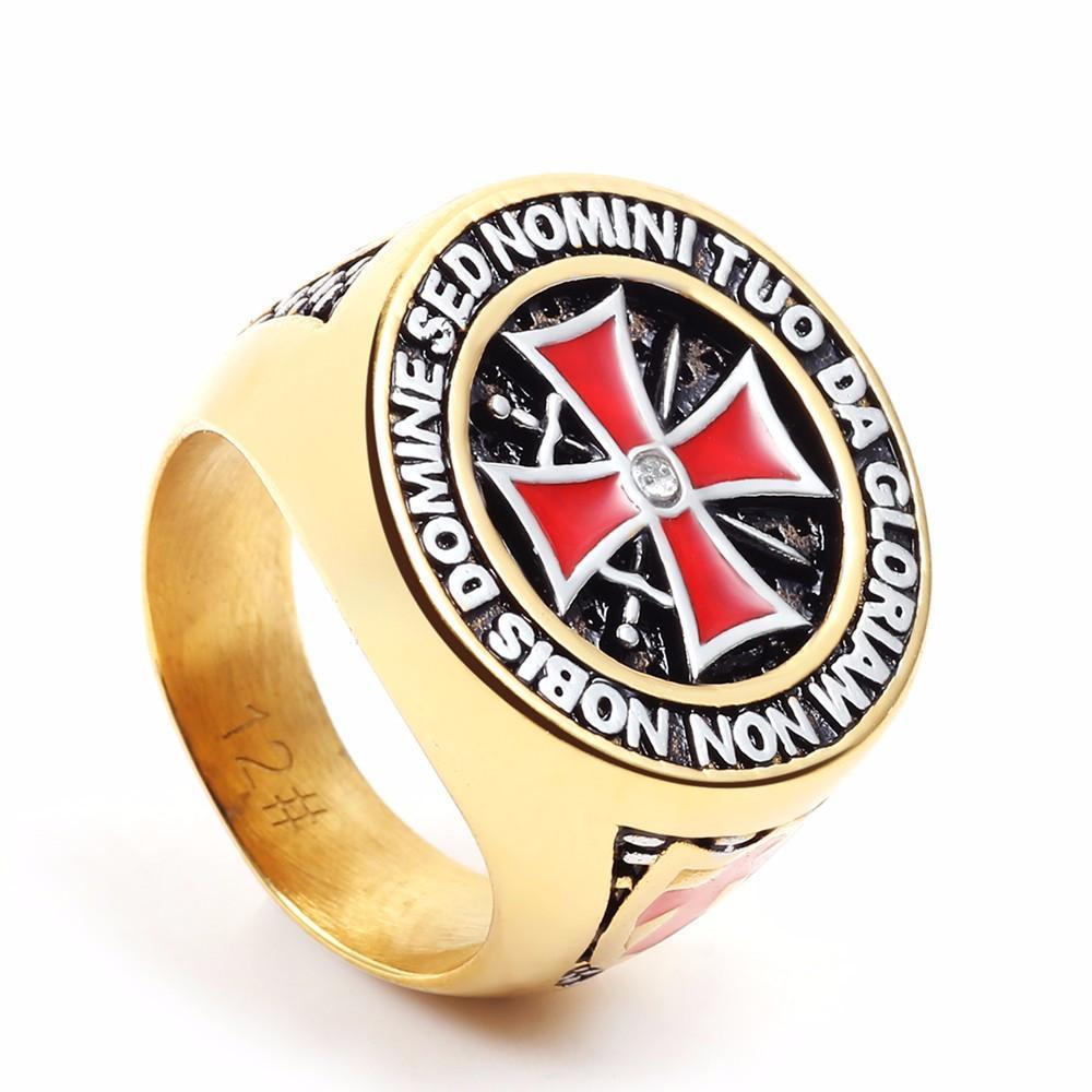 Fanduco Rings The Knights Templar Masonic Cross Ring