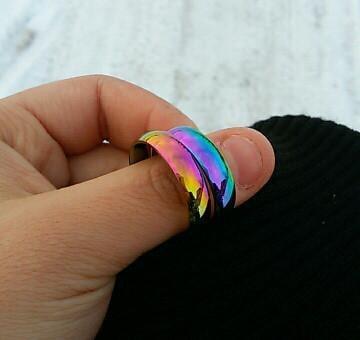 Fanduco Rings Titanium Rainbow Ring