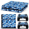 Fanduco Skins Blue Camo Skin Decals For Playstation 4 With 2 Controller Skins