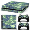Fanduco Skins Blue-Green Camo Skin Decals For Playstation 4 With 2 Controller Skins