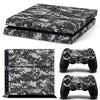 Fanduco Skins Digital Grey Camo Skin Decals For Playstation 4 With 2 Controller Skins