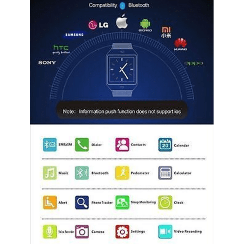 Smart watch u8s bluetooth touch screen tft lcd 2025 wrist watch for iphone android ios samsung htc lg