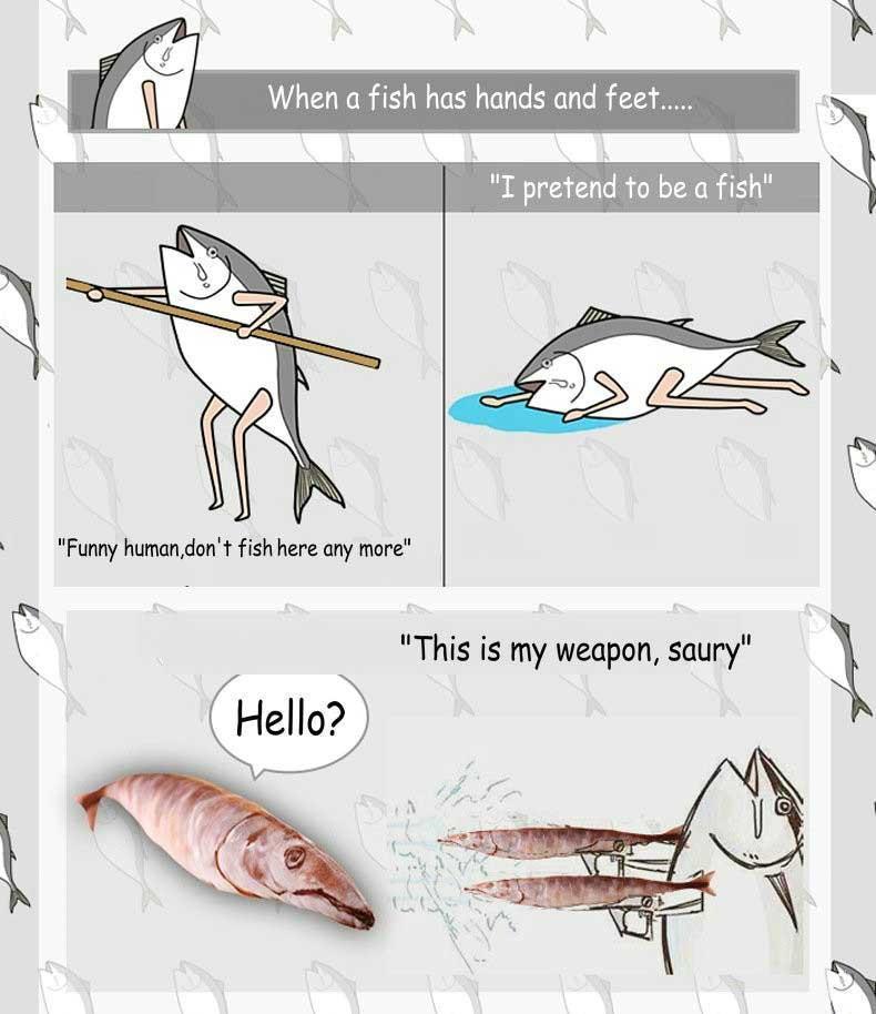 Fanduco Soft Toys Saury Fish Soft Toy