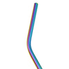 Fanduco Utensils Awesome Reusable Rainbow Stainless Steel Straws (Pack of 4 + Cleaning Brush)