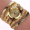 Fanduco Watches Gold Luxurious Wraparound Quartz Wristwatch