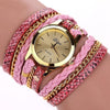 Fanduco Watches Pink Luxurious Wraparound Quartz Wristwatch