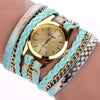 Fanduco Watches Sky Blue Luxurious Wraparound Quartz Wristwatch