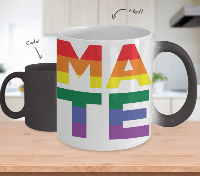 Gearbubble Mugs Color Changing Mug / White (Soul) Mate Pride Mug