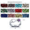 JewelOra Rings 6 / January (Garnet) Sterling Silver Mom Infinity Birthstone Ring