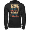 Multiple vendors Apparel Gildan - Pullover Hoodie / Black / S They Hate Us Cuz They Ain't Us T-shirt
