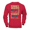 Multiple vendors Apparel Gildan - Pullover Sweatshirt / Red / S They Hate Us Cuz They Ain't Us T-shirt