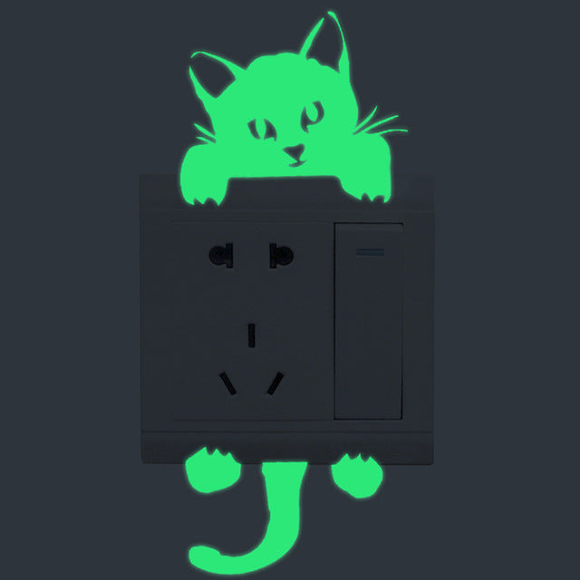 Glow In The Dark Cat & Dog Decals (Set of 4)
